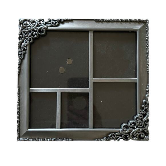 Silver Rose Baroque Frame Ornate french wall 8x7 Cottagecore home photo collage - Picture 1 of 9
